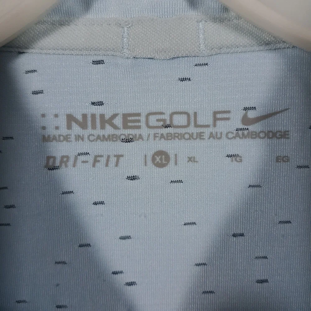Nike Golf Polo Shirt Mens XL Performance Blue Dri-Fit Perforated